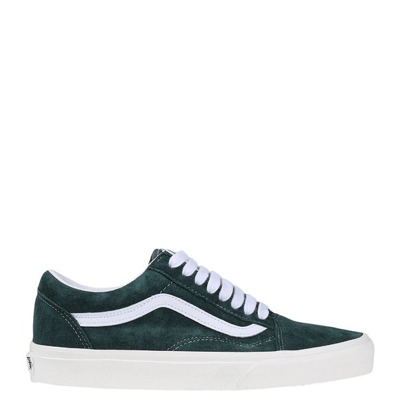 NIB Vans Pig Suede Old Skool (Jungle Green/True White) VN0A5JMI94T1 US Mens 12 - Picture 2 of 6